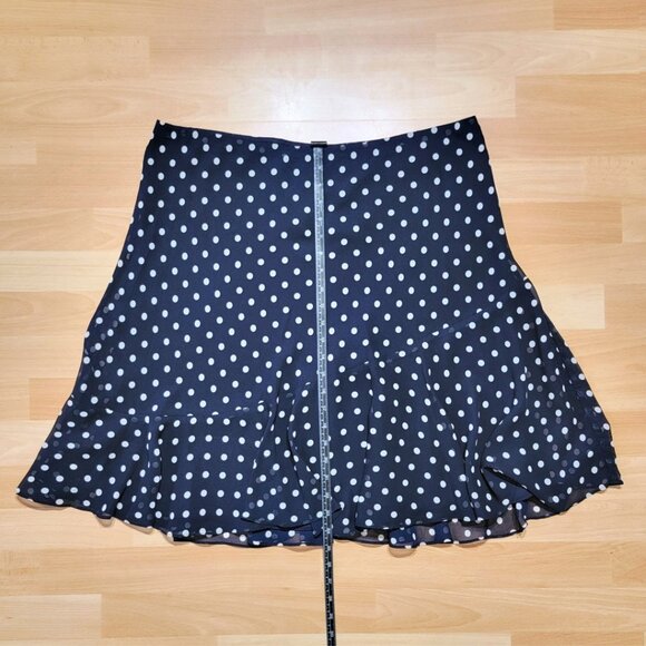 Chaps Blue with White Polka Dots Skirt | Size: XL - Picture 3 of 11